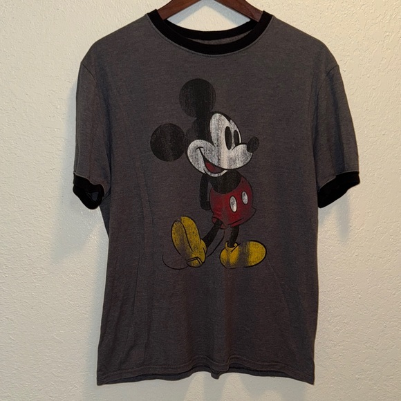Disney Gray Mickey Mouse Short Sleeve Tee - Picture 1 of 3